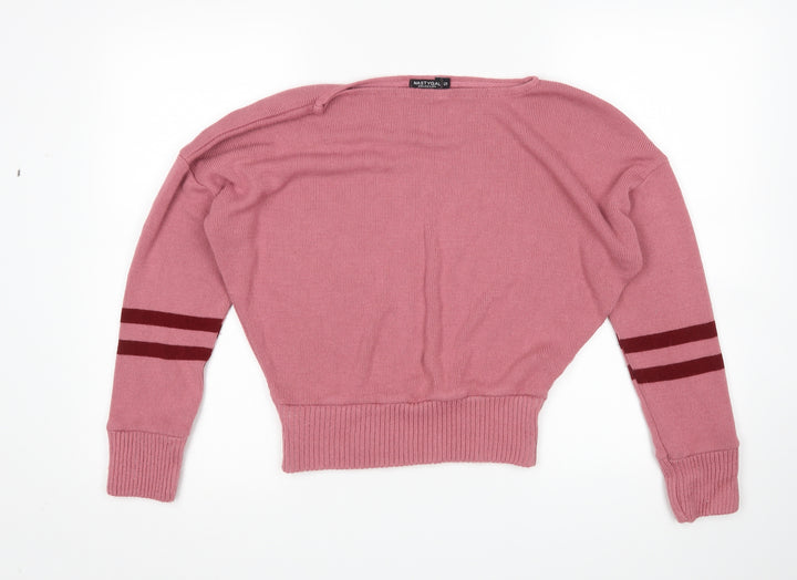Nasty Gal Womens Pink Pullover Jumper Size S