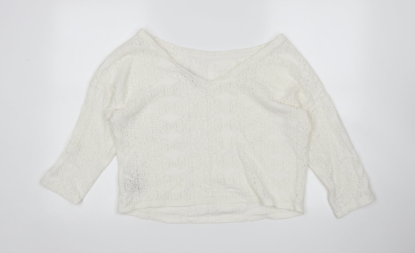 M&S Womens White   Pullover Jumper Size 16