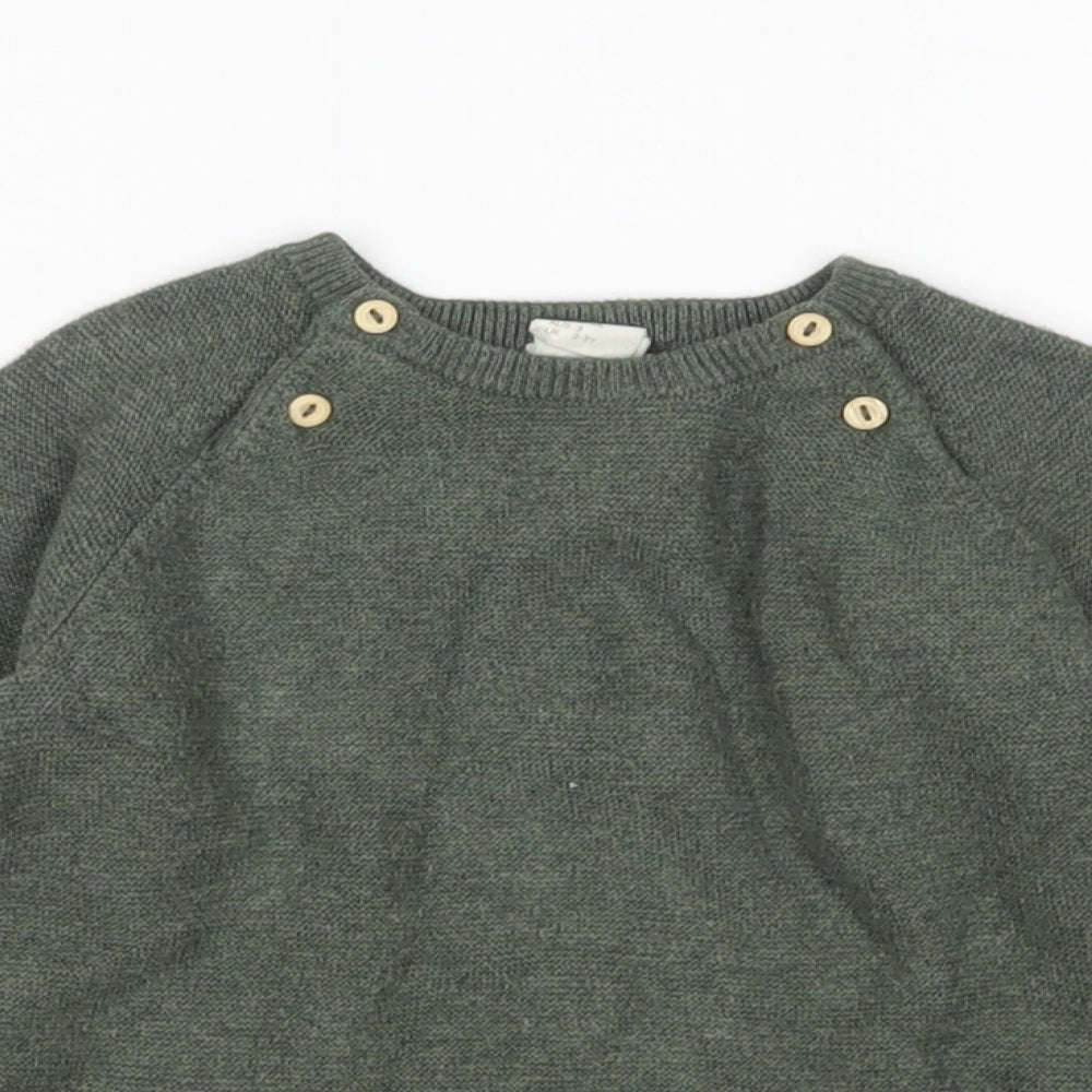 H&M Boys Green   Pullover Jumper Size 2-3 Years