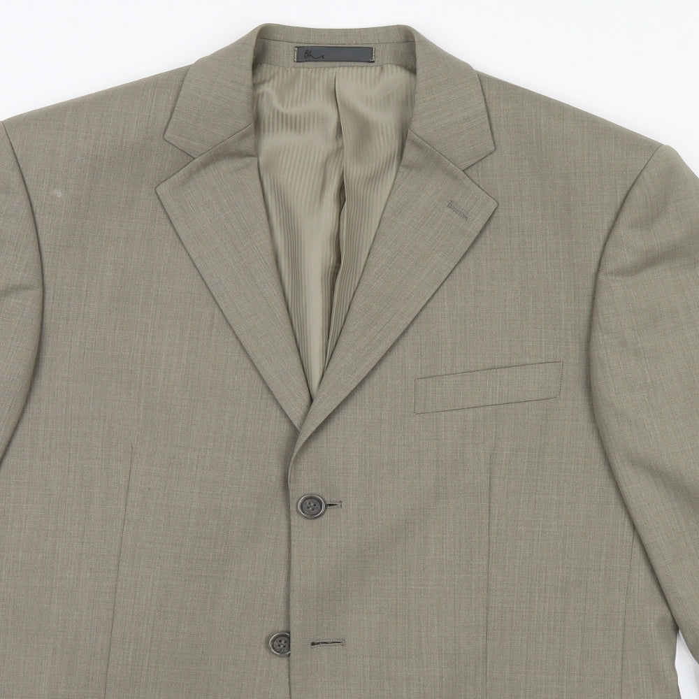 BHS Mens Beige   Overcoat Blazer