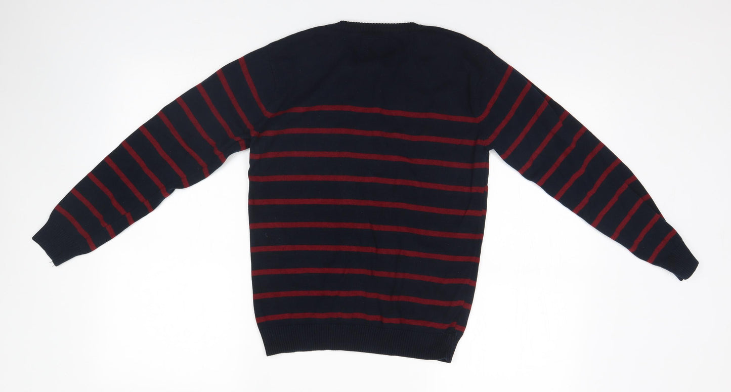 Primark Boys Red Striped  Pullover Jumper Size 12-13 Years