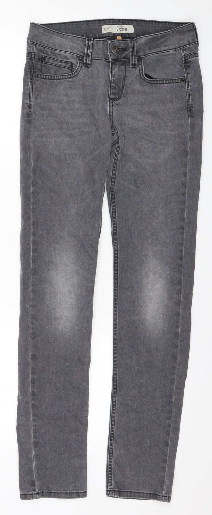 Topshop Womens Grey Skinny Jeans Size 25 in L30 in