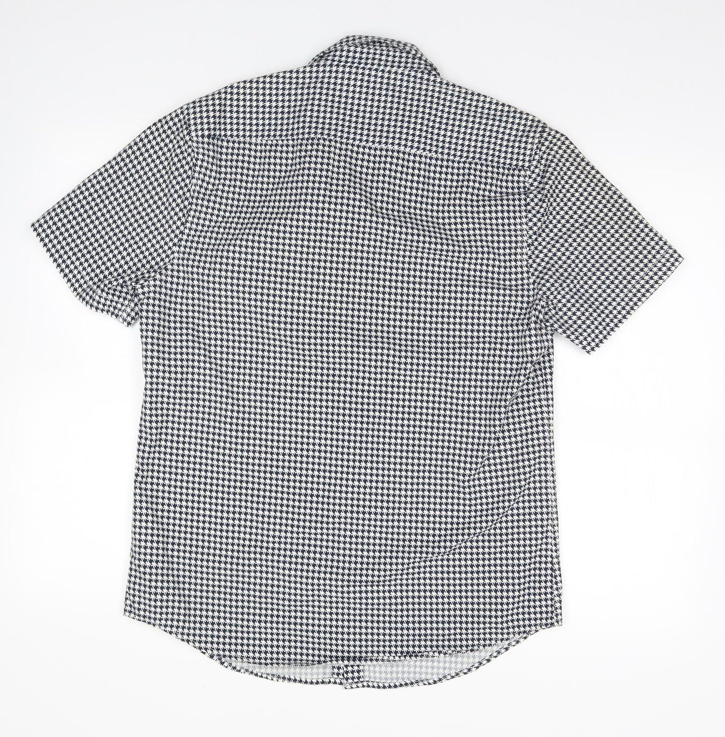 Topman Mens White Houndstooth   Button-Up Size M