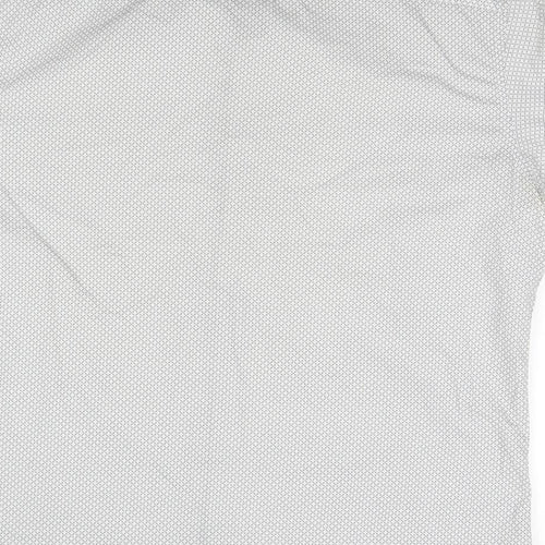 George Mens White Geometric   Button-Up Size XL