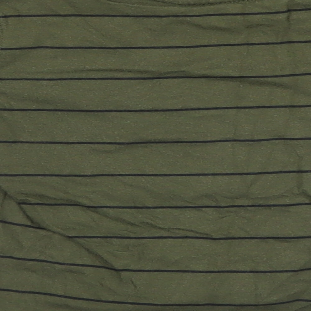 George Boys Green Striped  Basic T-Shirt Size 3-4 Years