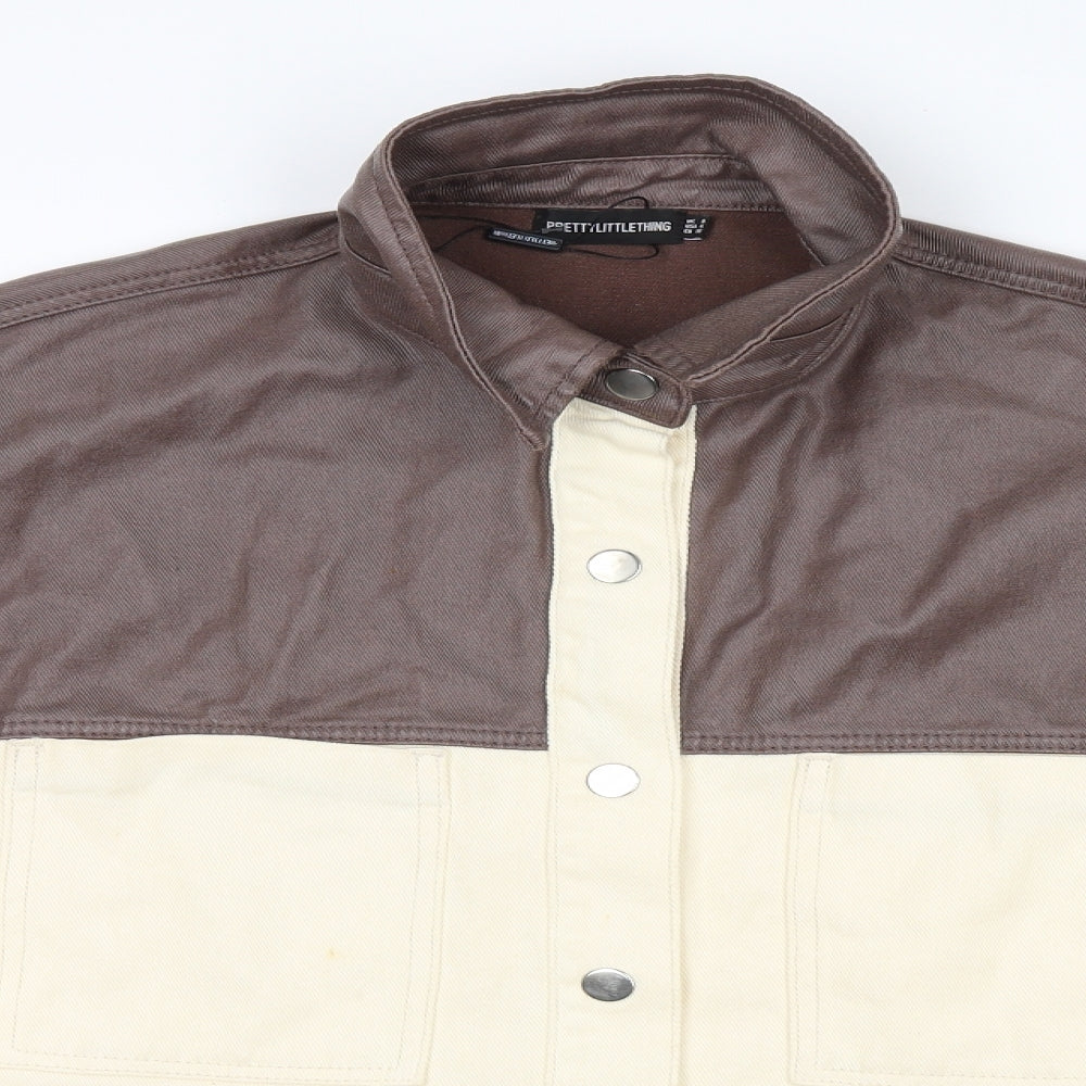 PRETTYLITTLETHING Womens Brown   Jacket  Size 8