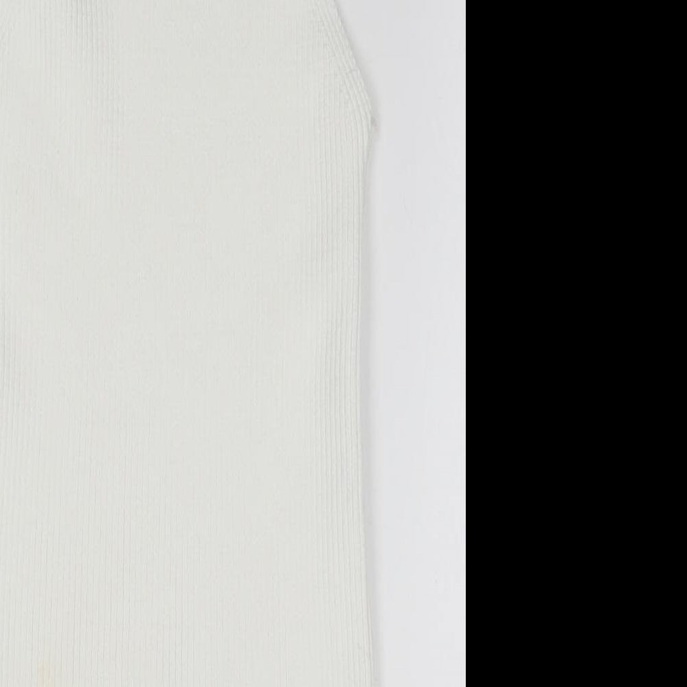 PRETTYLITTLETHING Womens White   Basic T-Shirt Size S