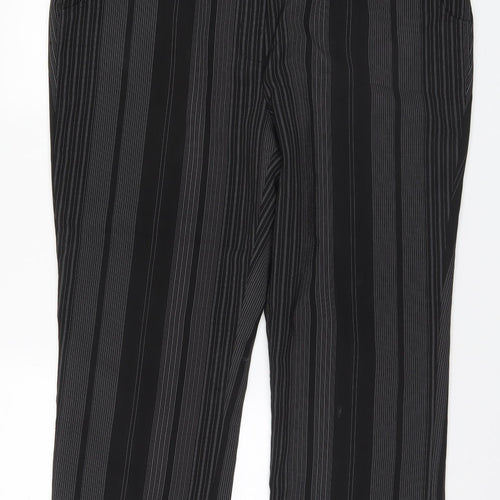 Chrmart Womens Grey Striped  Trousers  Size 20 L27 in