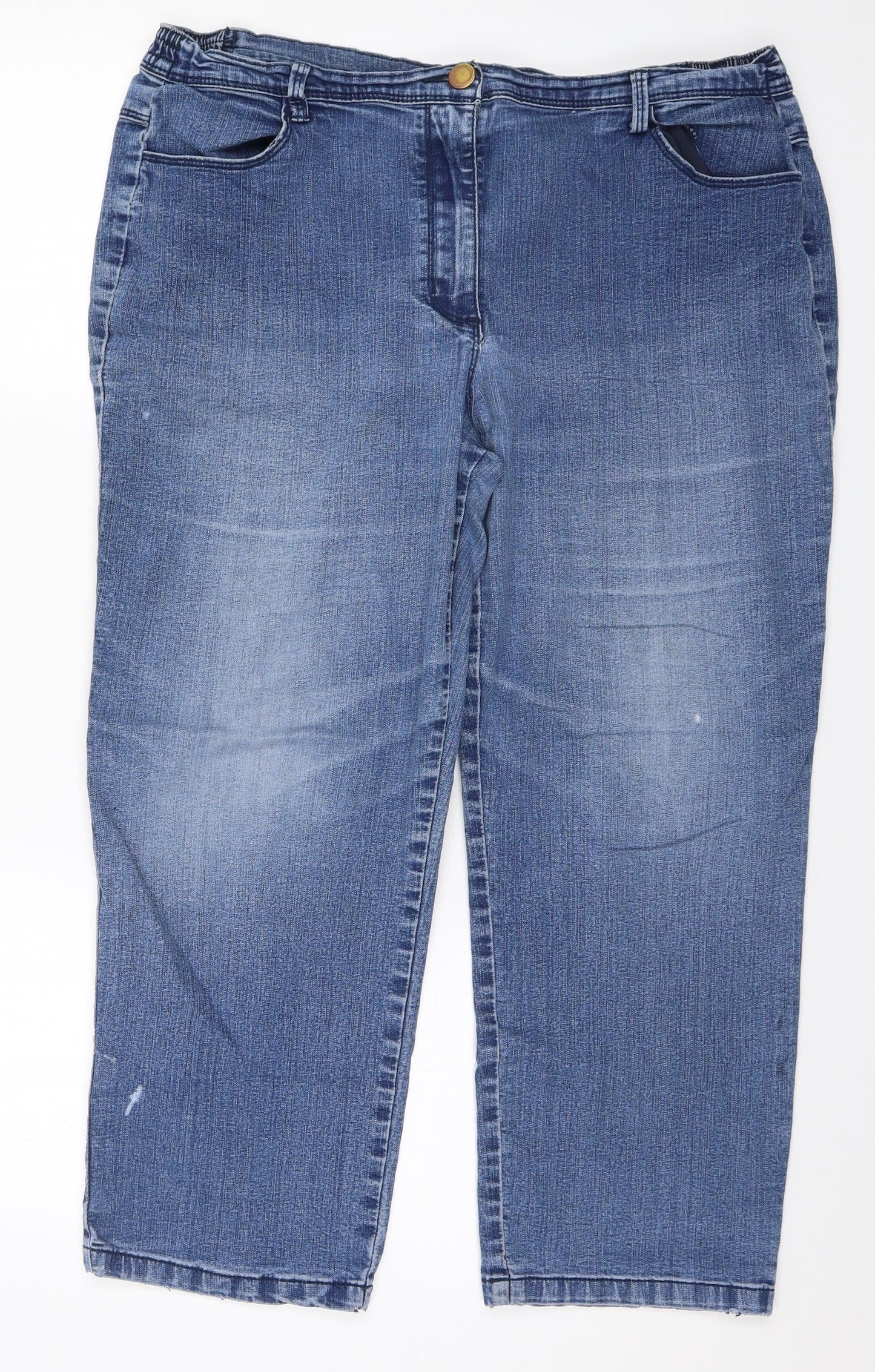 Preworn Womens Blue   Straight Jeans Size 18 L28 in