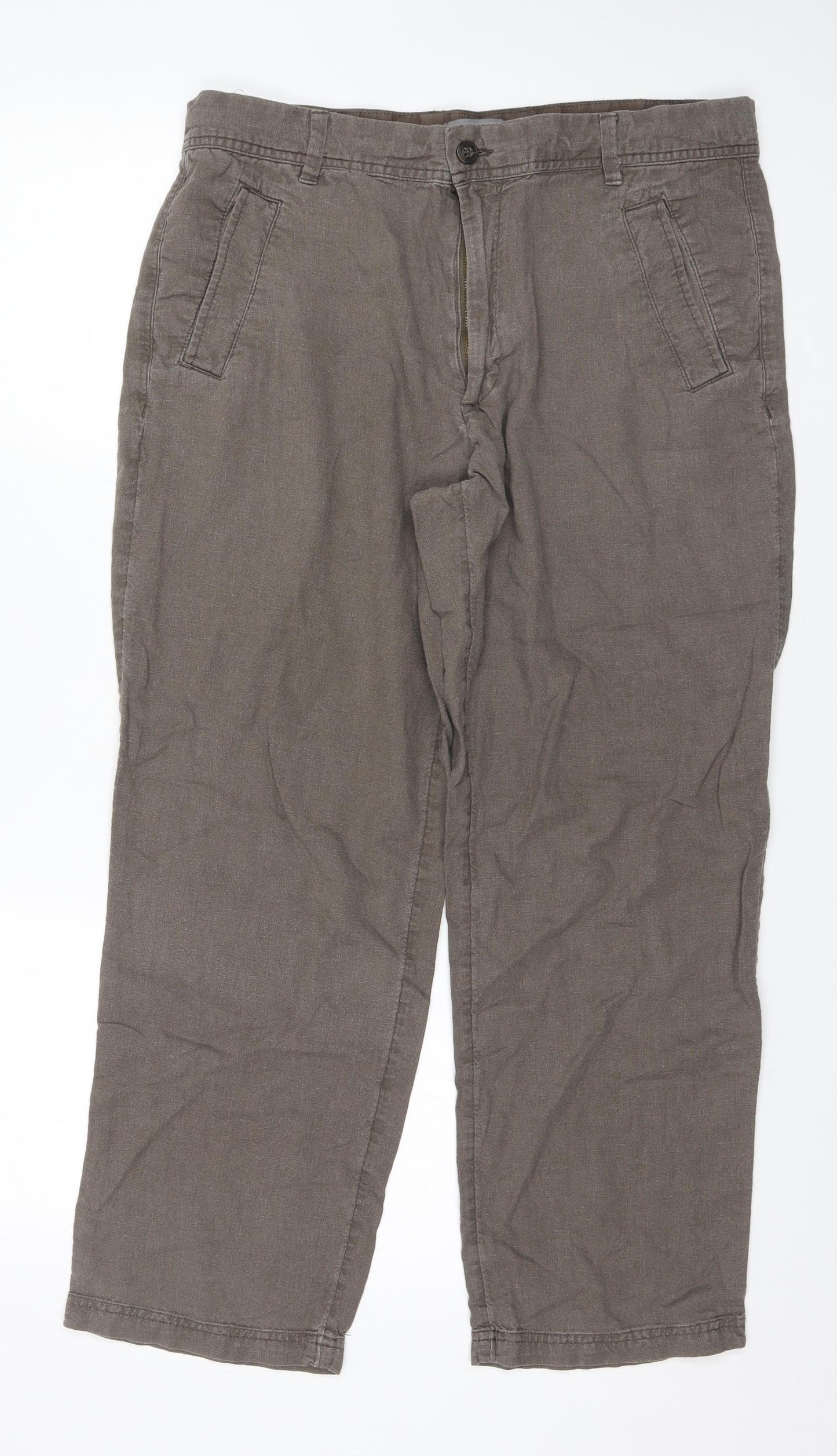 Marks and Spencer Mens Beige   Trousers  Size 34 in L26 in