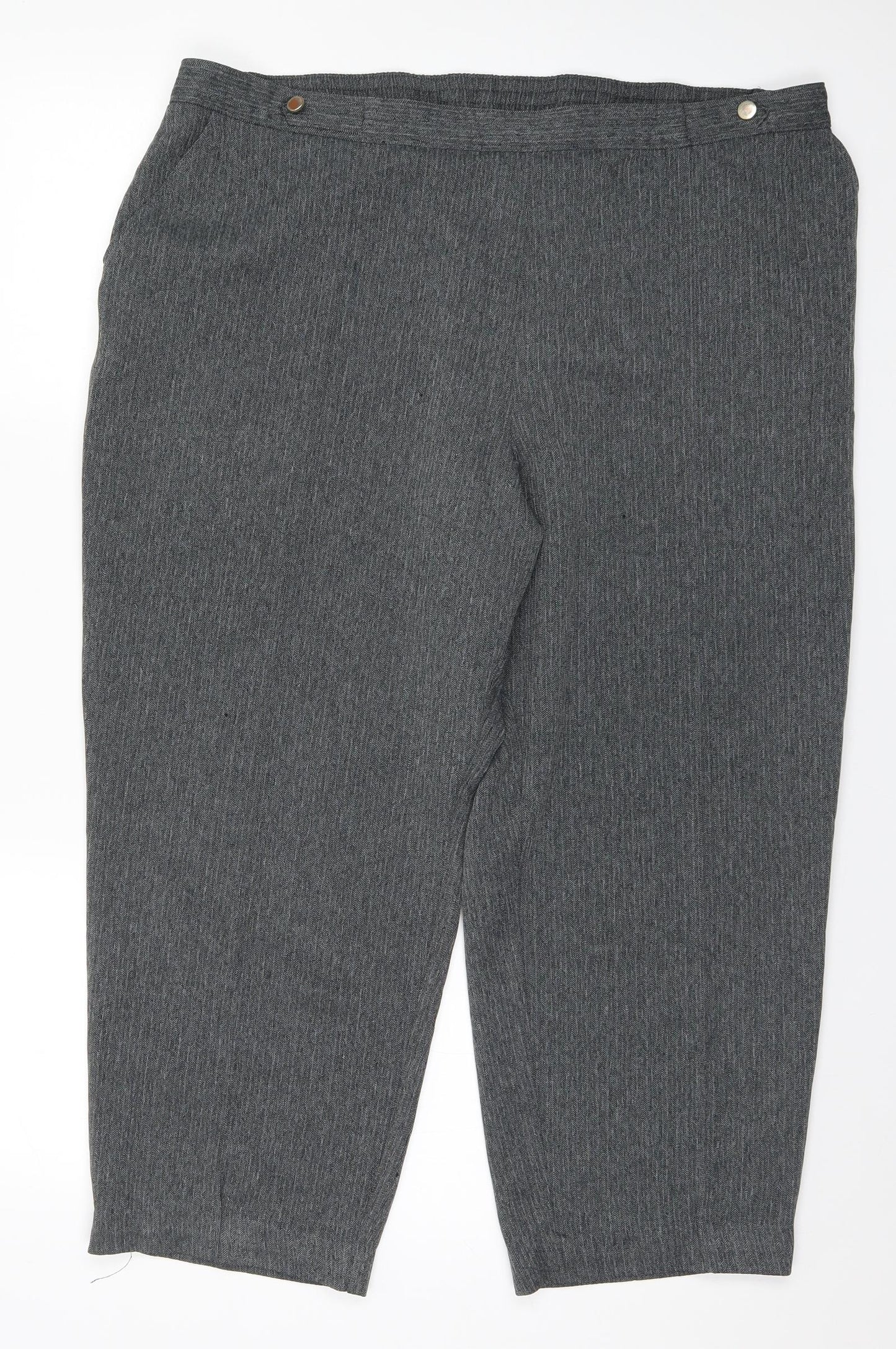 Marks and Spencer Womens Grey   Trousers  Size 22 L24 in