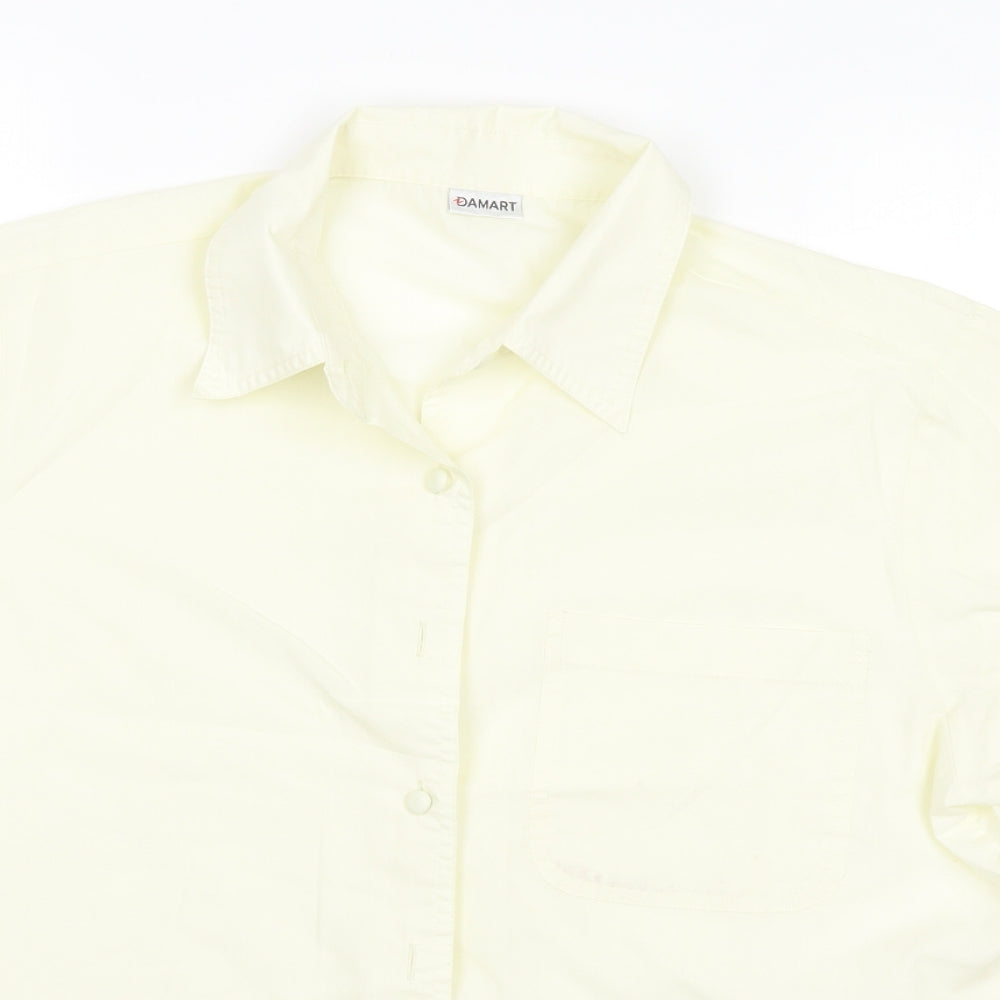 Damart Womens Yellow   Basic Button-Up Size 14