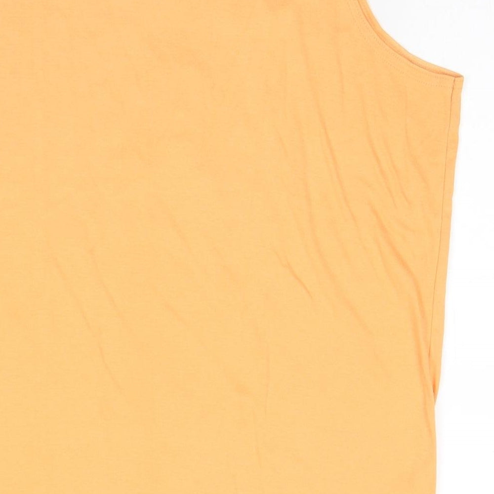 Design Essentials Womens Orange   Basic Tank Size S