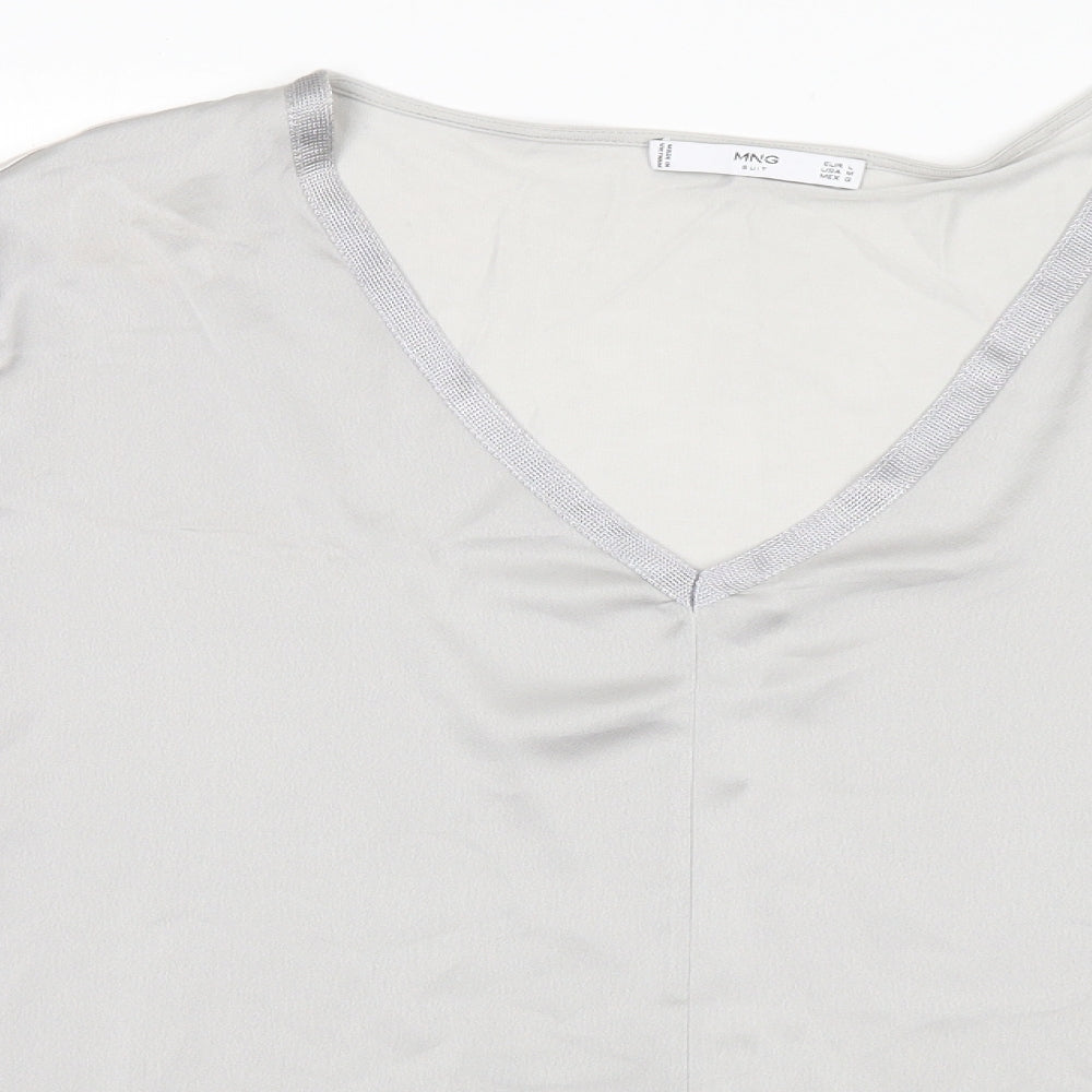 MNG Womens Silver   Basic Blouse Size L