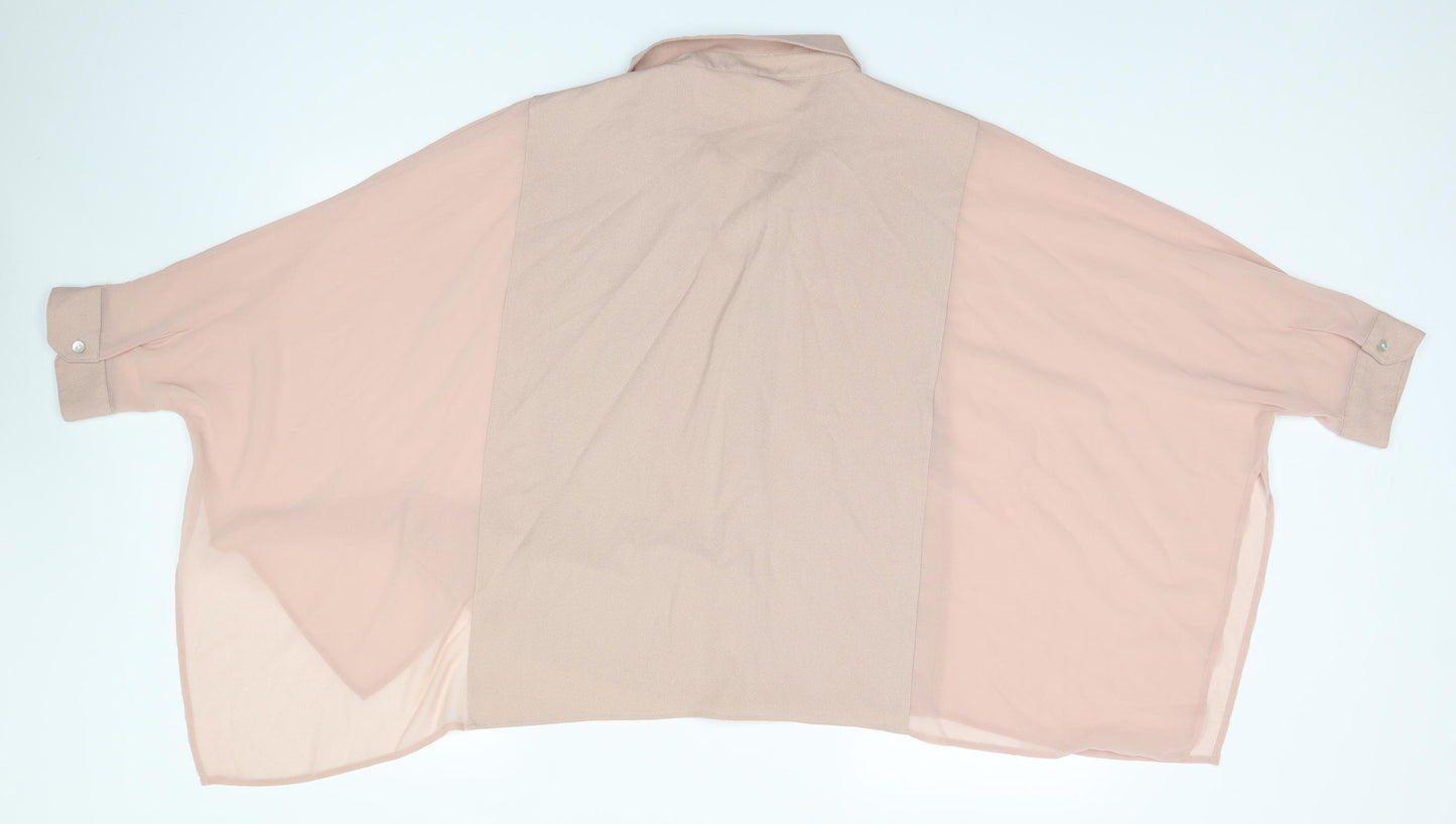 Wynne Layers Womens Beige   Basic Blouse Size M