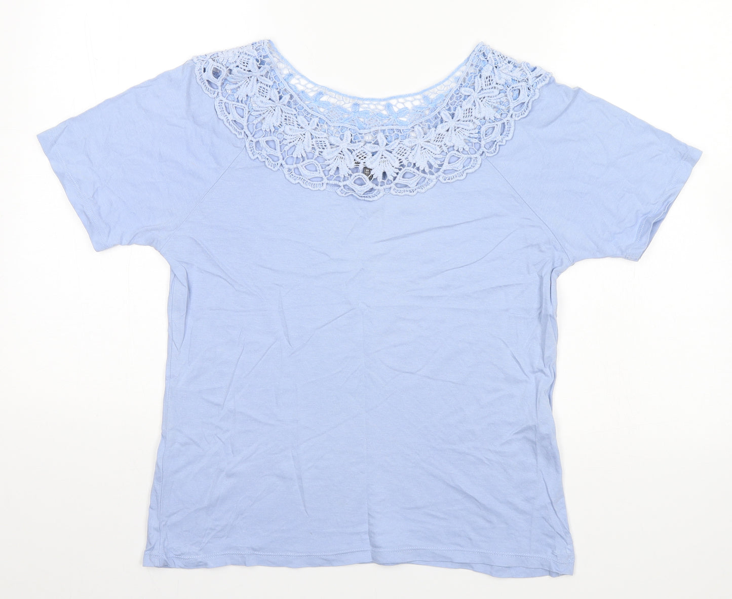 Laura Ashley Womens Blue   Basic T-Shirt Size 12
