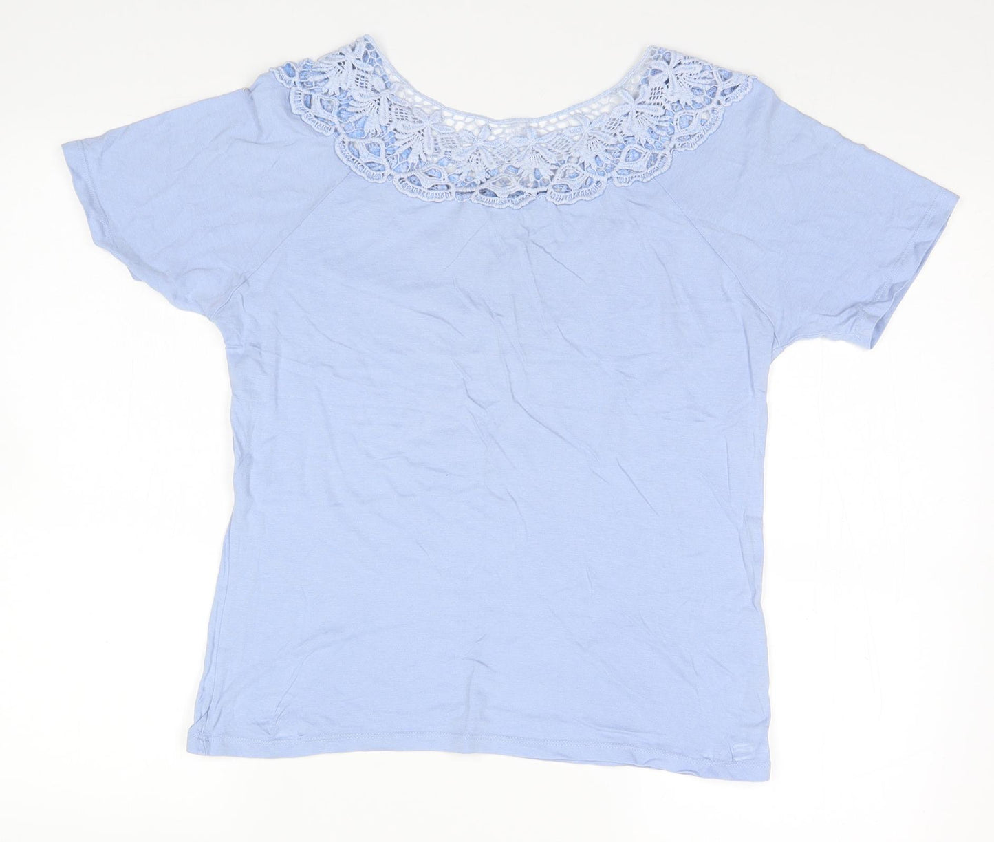 Laura Ashley Womens Blue   Basic T-Shirt Size 12