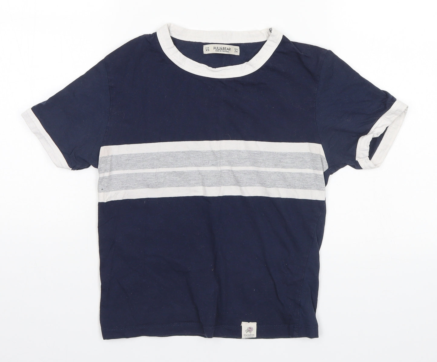 Pull&Bear Mens Blue    T-Shirt Size XS