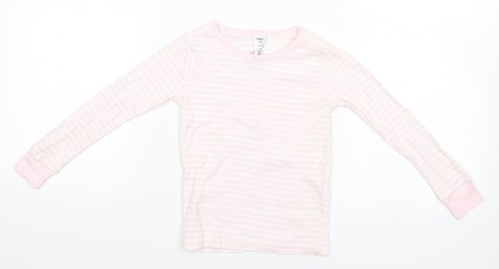 Carter's Girls White Striped  Basic T-Shirt Size 5 Years