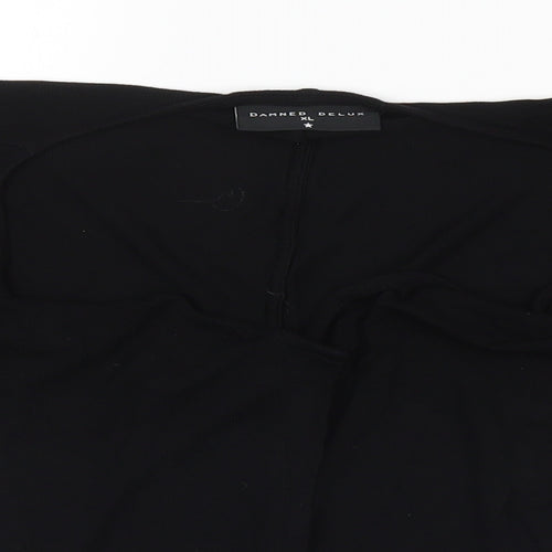Dammed Delux Womens Black   Cardigan Jumper Size XL