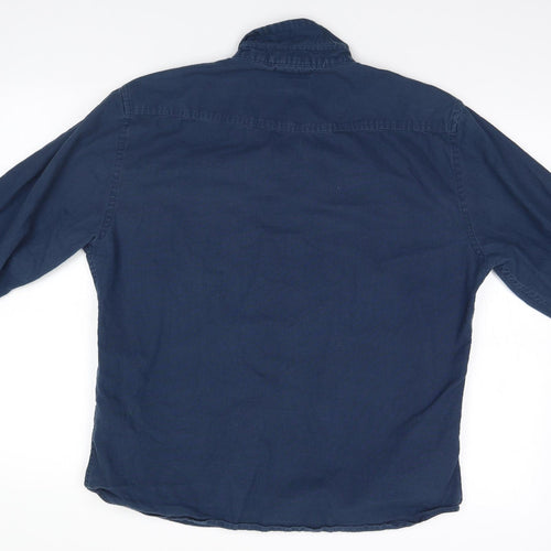 Kangol Mens Blue    Button-Up Size L