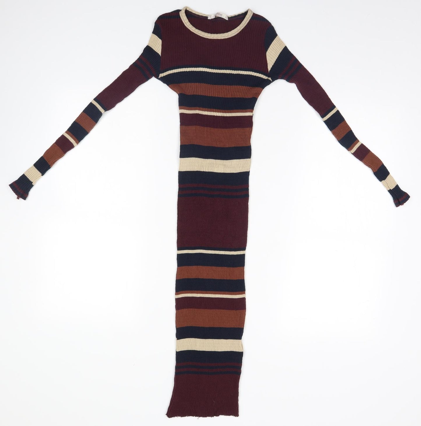 Pull&Bear Womens Multicoloured Striped  Pullover Jumper Size S