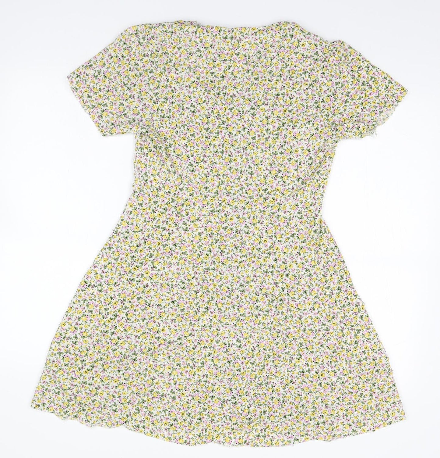 New Look Womens White Floral  A-Line  Size 14