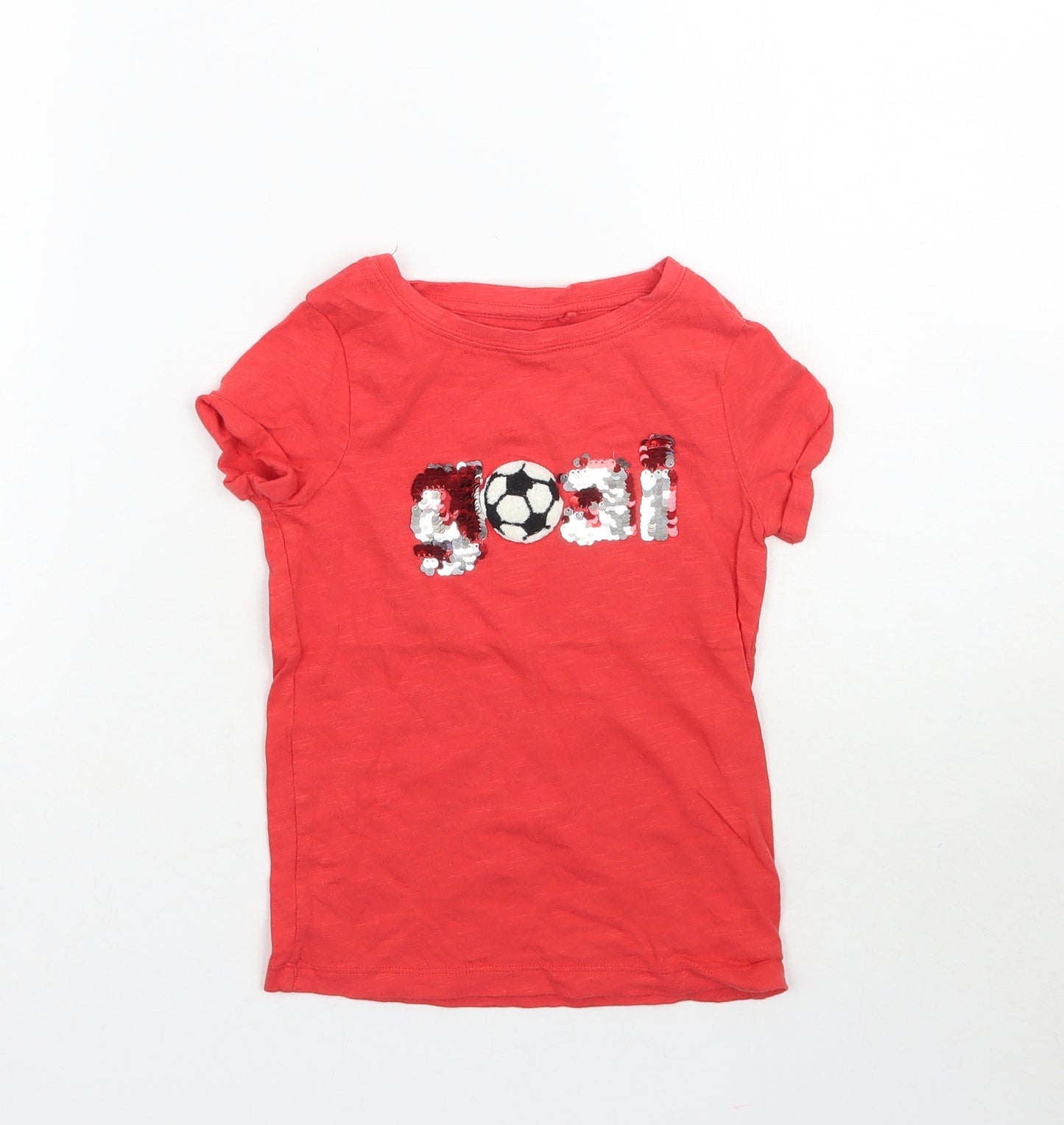 NEXT Girls Red   Basic T-Shirt Size 4 Years  - Goal