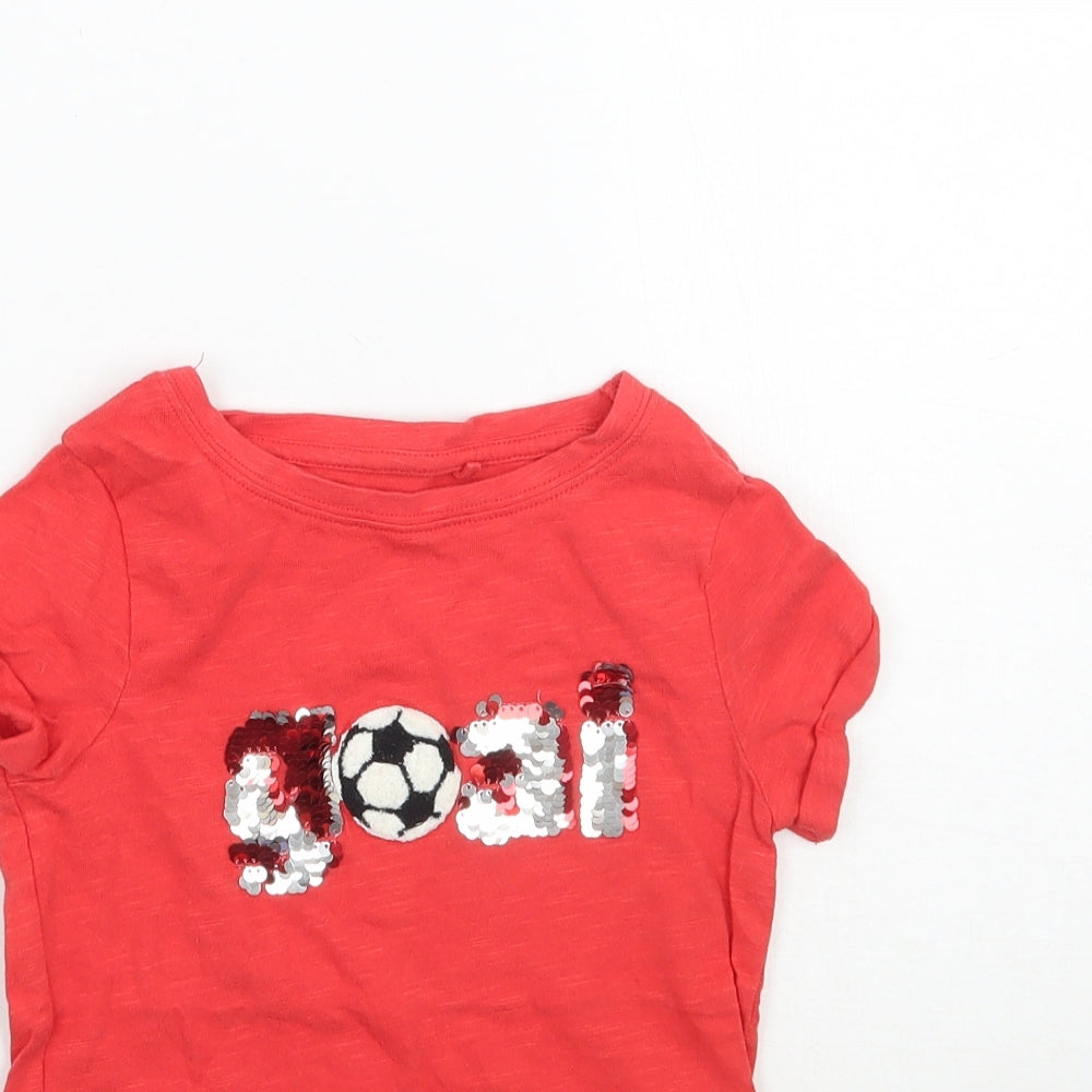 NEXT Girls Red   Basic T-Shirt Size 4 Years  - Goal