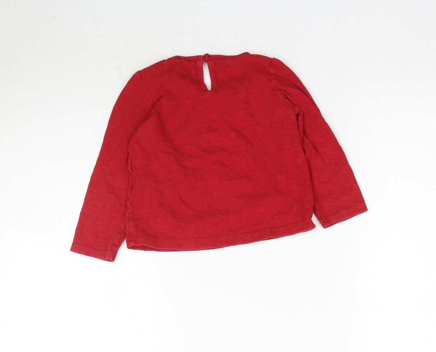 Marks and Spencer Girls Red   Basic T-Shirt Size 2-3 Years