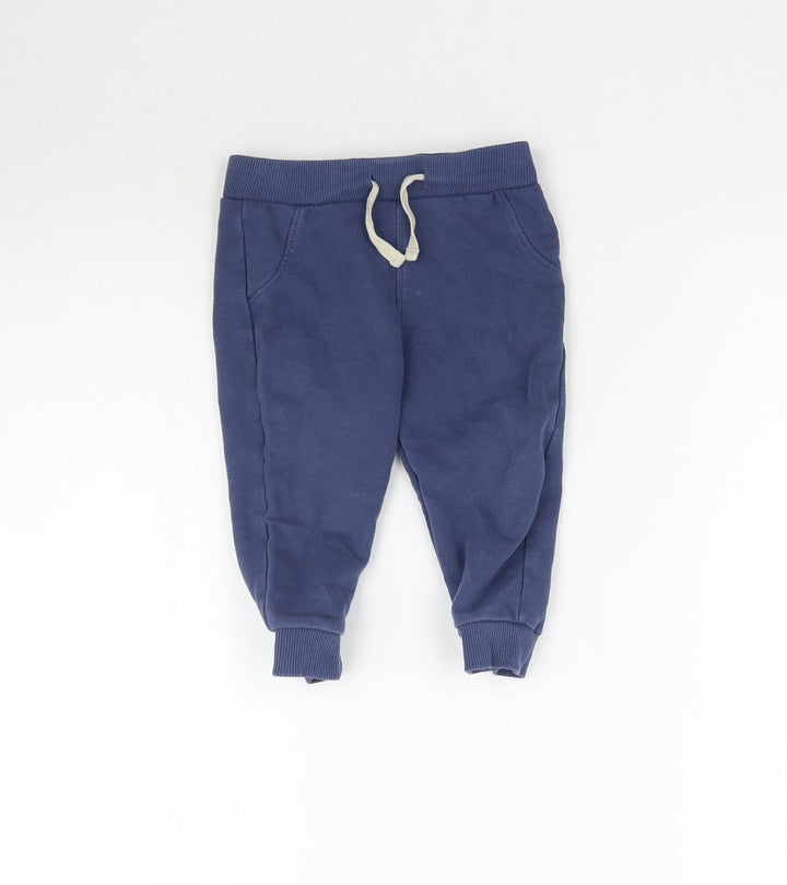 Marks and Spencer Baby Blue   Jogger Trousers Size 9-12 Months