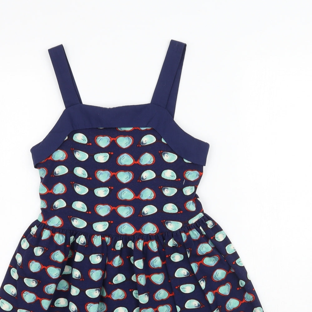 NEXT Girls Blue   Fit & Flare  Size 9 Years  - Sunglasses Pattern