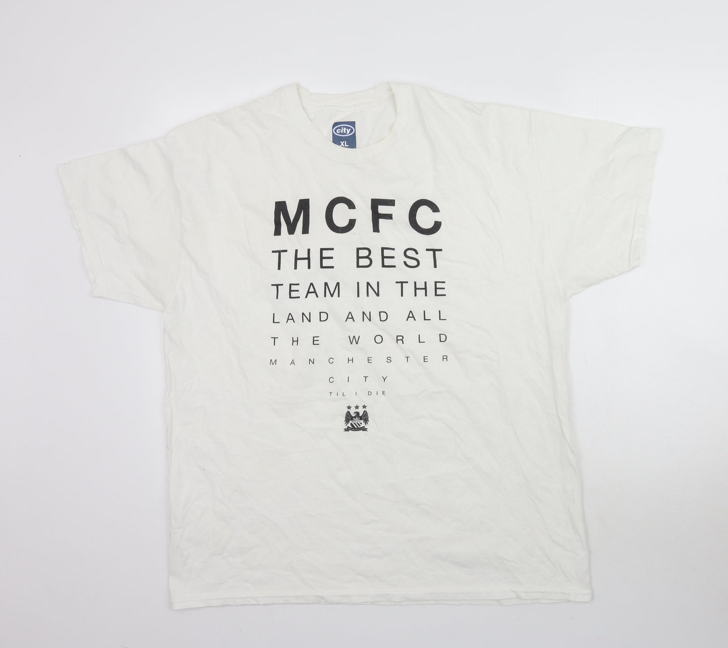 City Mens White    T-Shirt Size XL