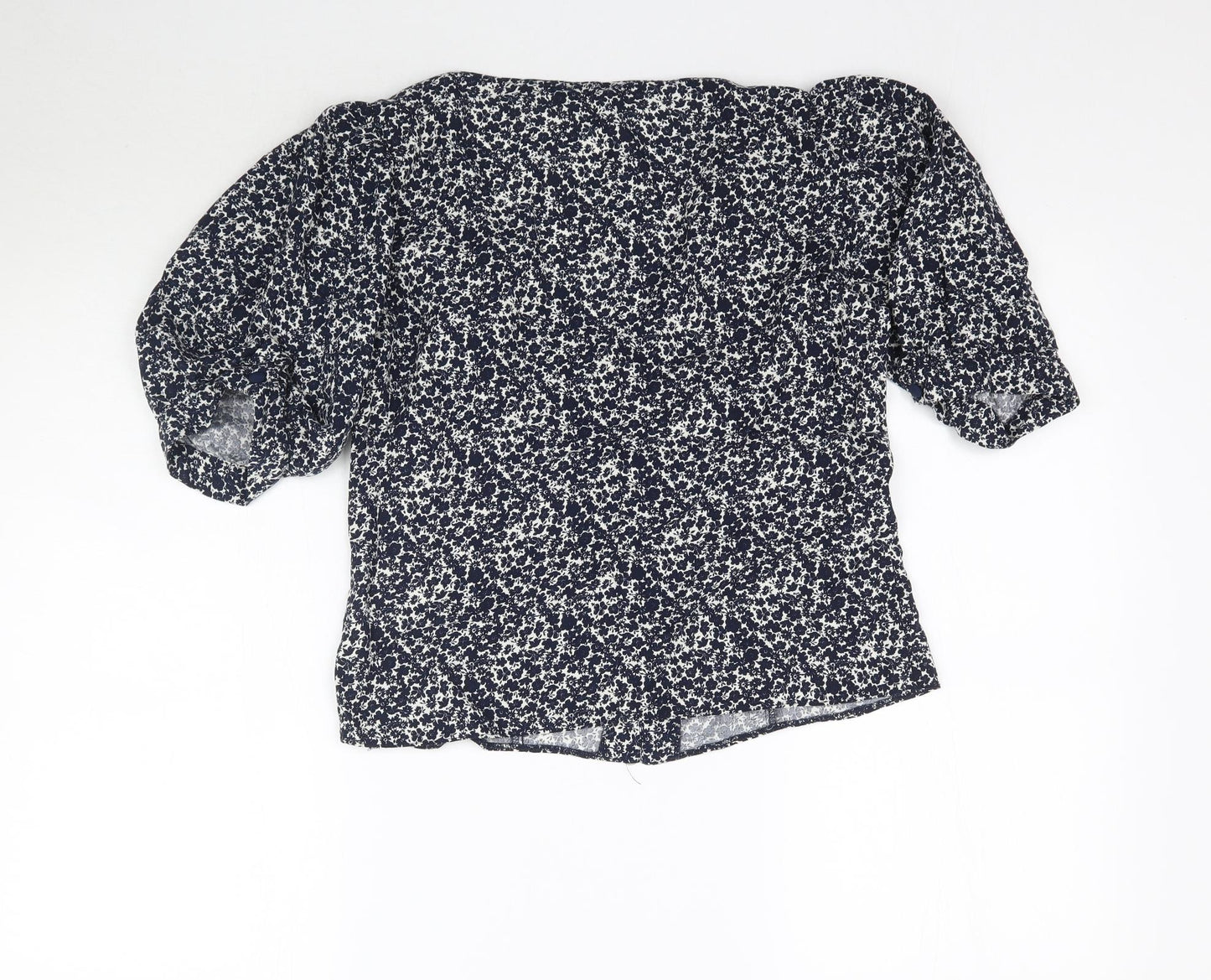 Dorothy Perkins Womens Blue Floral  Basic Blouse Size 14