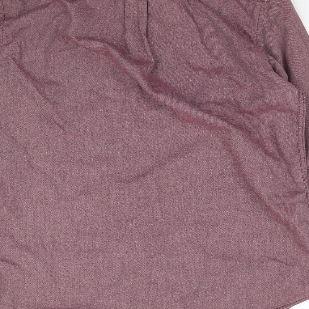 Marks and Spencer Mens Purple    Button-Up Size S