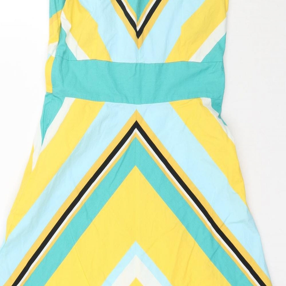 George Womens Multicoloured Geometric  A-Line  Size 10