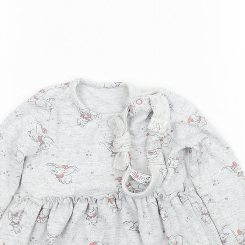 George Girls Grey   Fit & Flare  Size 12-18 Months  - Dumbo Disney