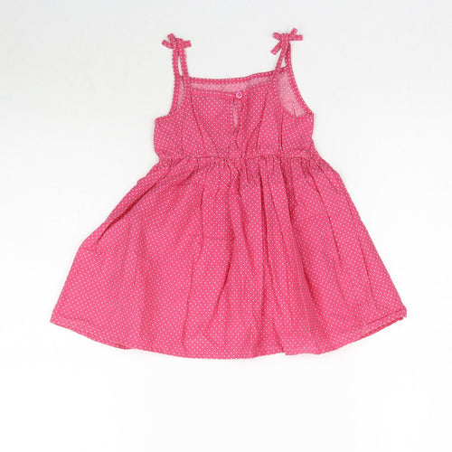 Primark Girls Pink Polka Dot  Fit & Flare  Size 18-24 Months