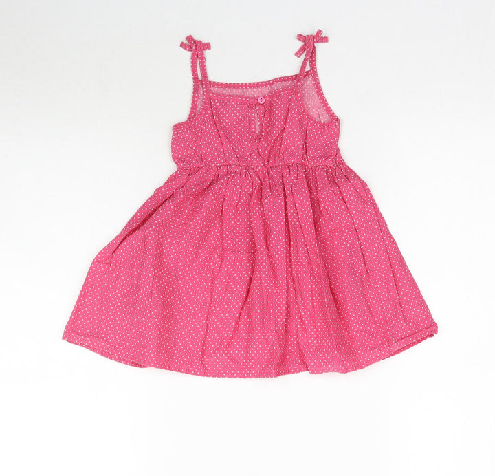 Primark Girls Pink Polka Dot  Fit & Flare  Size 18-24 Months