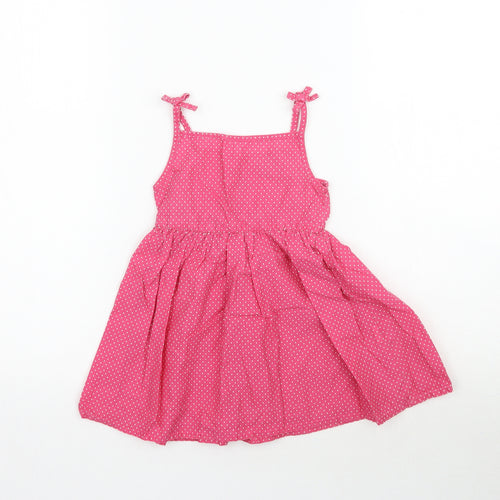 Primark Girls Pink Polka Dot  Fit & Flare  Size 18-24 Months