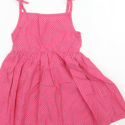 Primark Girls Pink Polka Dot  Fit & Flare  Size 18-24 Months