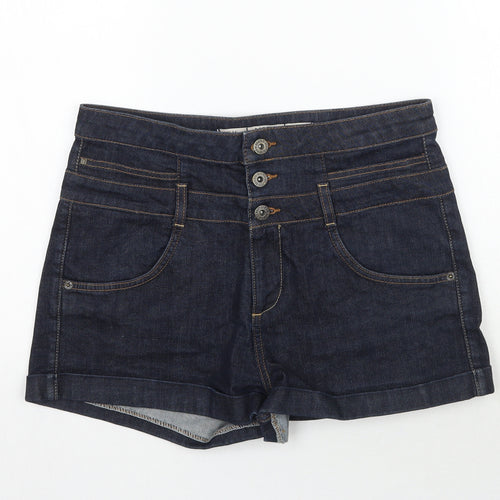 Topshop Womens Blue  Denim  Shorts Size 14