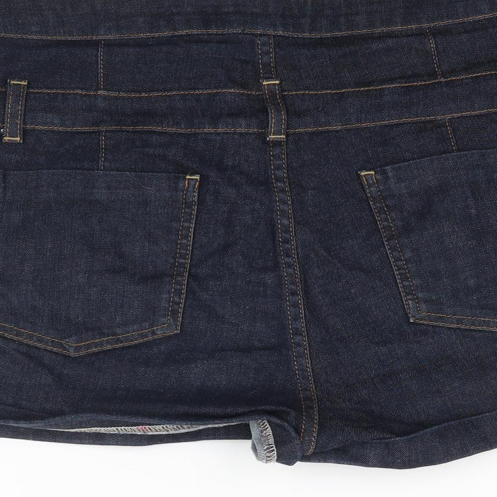 Topshop Womens Blue  Denim  Shorts Size 14