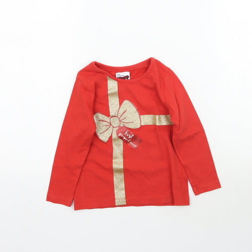 George Baby Red   Basic T-Shirt Size 18-24 Months  - Christmas present