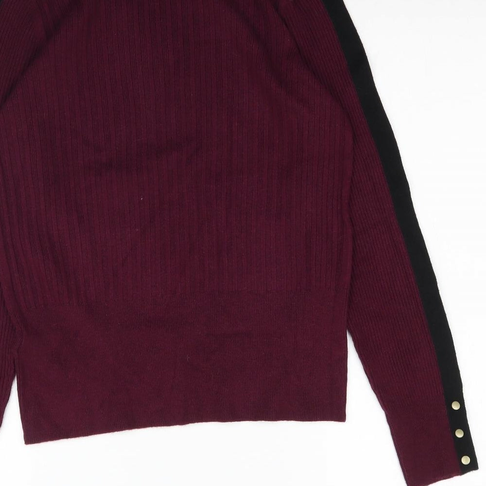 Marks and Spencer Womens Purple  Knit Pullover Jumper Size 14
