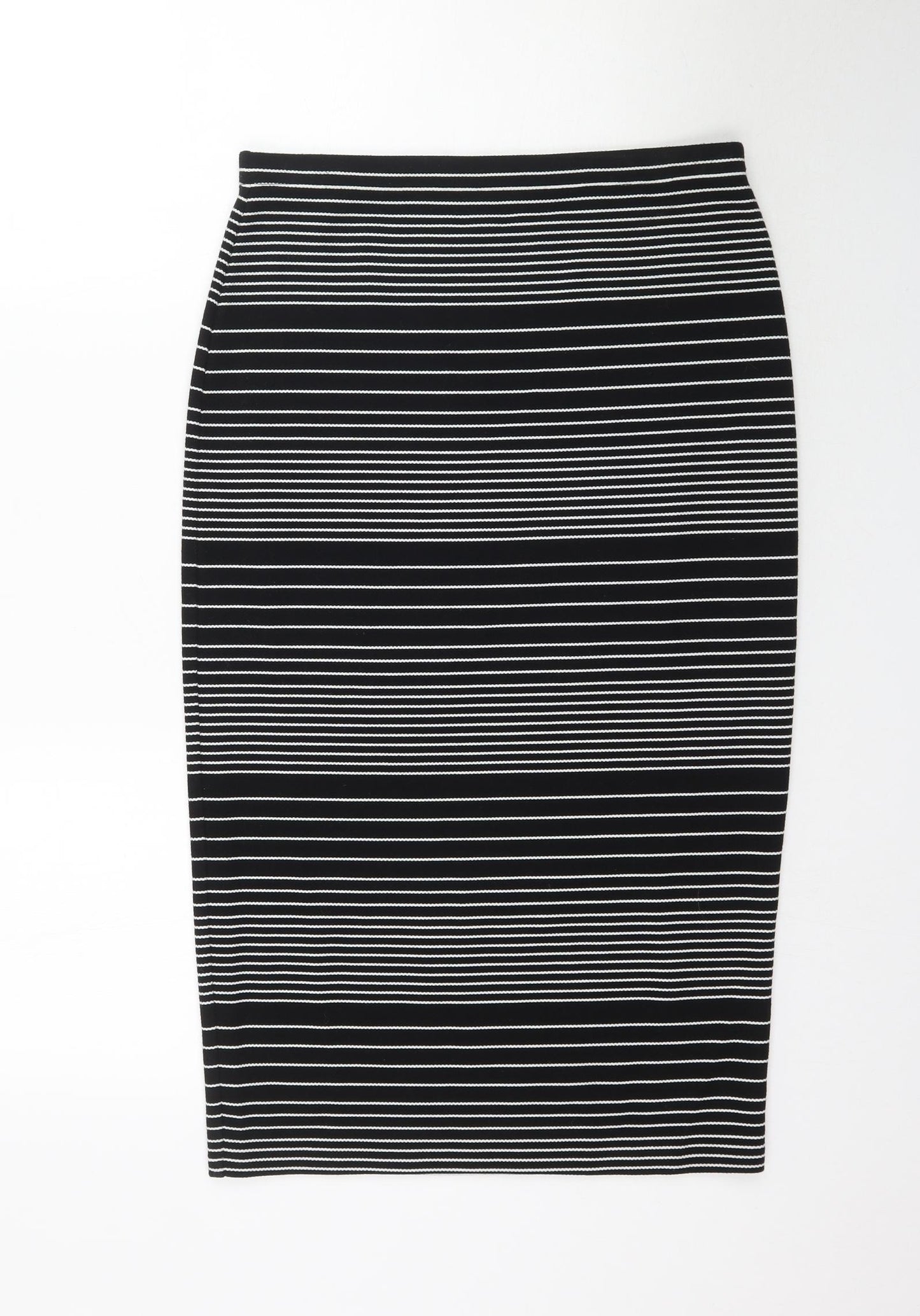 Max Studio Womens Black Striped  Straight & Pencil Skirt Size S