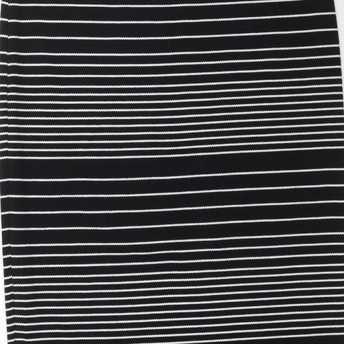 Max Studio Womens Black Striped  Straight & Pencil Skirt Size S