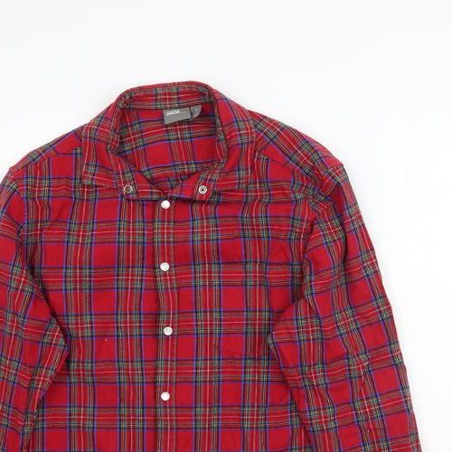 ASOS Mens Red Plaid   Button-Up Size M