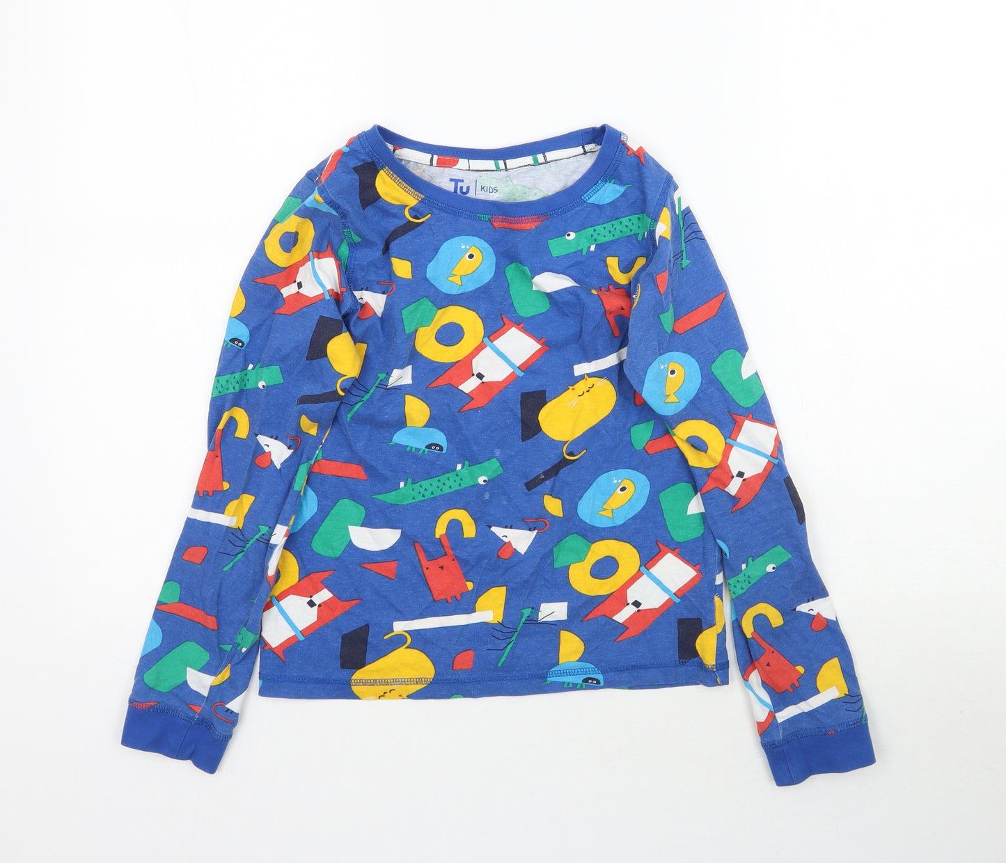 TU Boys Multicoloured    Pyjama Top Size 10-11 Years  - Animals