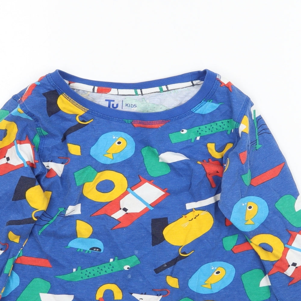 TU Boys Multicoloured    Pyjama Top Size 10-11 Years  - Animals